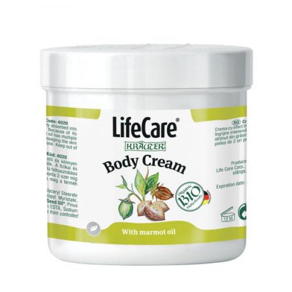 Crema pentru corp, cu ulei de marmota si plante BIO (antiinflamatoare), 259ml, Life Care®