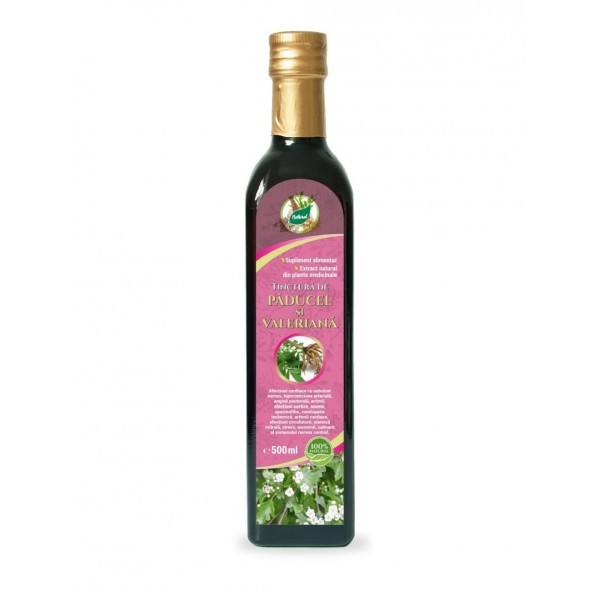 Tinctura de Paducel si Valeriana (reduce tensiunea arteriala, sedativ), 500 ml
