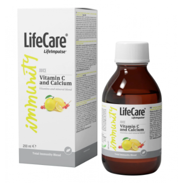 Vitamina C + Calciu + Nectar de Agave – Lichid 200 ml | Life Impulse®